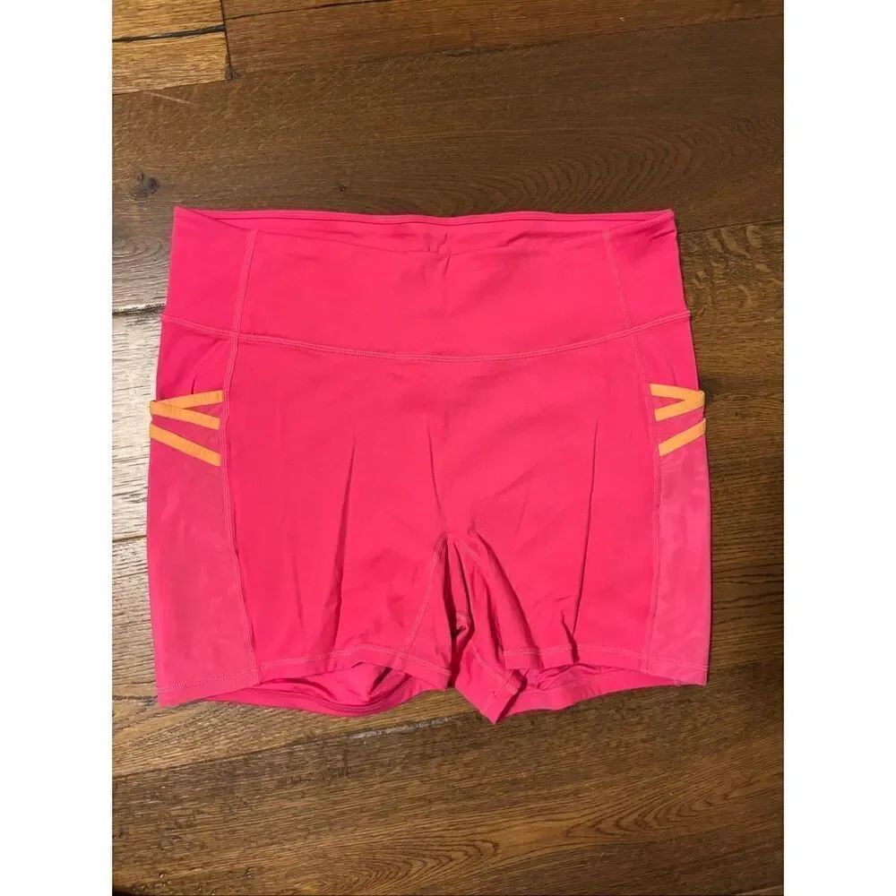 Fabletics motion 365 pink biker shorts compression 1X